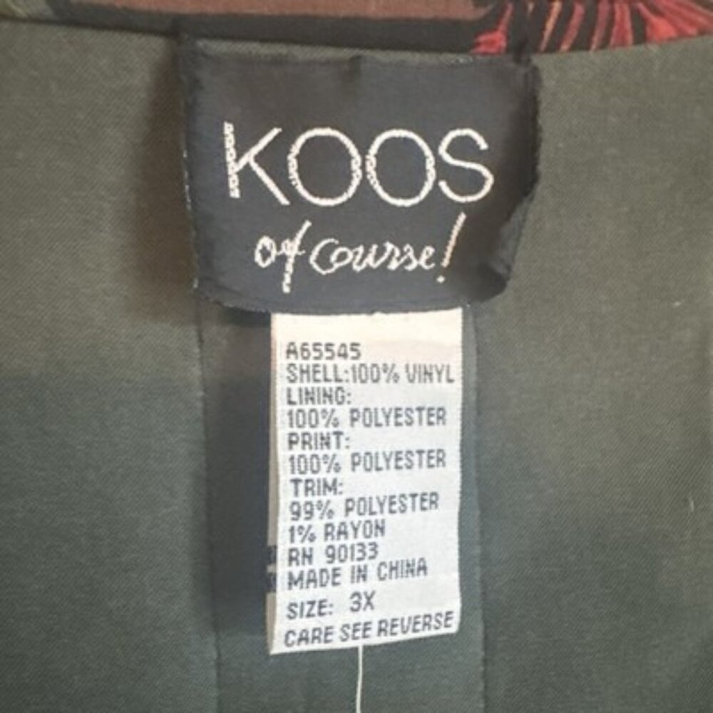 Koos Of Course NEW Reversible Green Feather Artsy Drape Coat Jacket Sz 3X - Picture 7 of 11